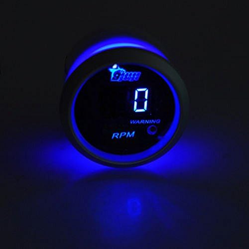 YUNEED 52mm Car Motor Digital Blue LED Light Display Tacho Tachometer LED Gauge Meter