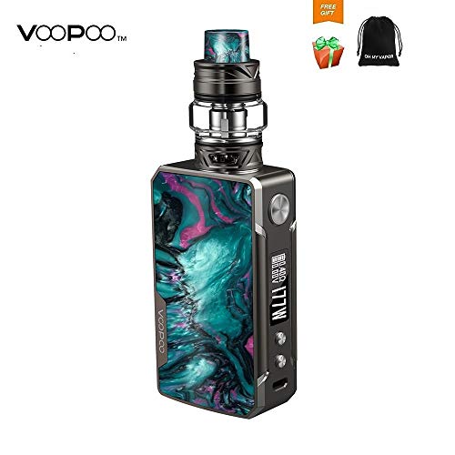 VOOPOO Drag 2 Kit de platino con 2 ml de tanque Uforce T2 Uforce U2 N3 Máx. 177W no 18650 Cigarrillo electrónico contra batería Klt Sin batería No E Líquido, sin nicotina (Platinum-Aurora)