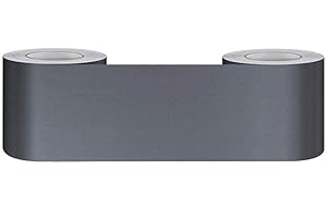 WYLNEP Frise Murale Autocollant Papier Peint Autocollant imperméable en PVC Plinthe Autocollant de cuisine et de salle de bain Décor Mural Gris mat 10cm X 500cm