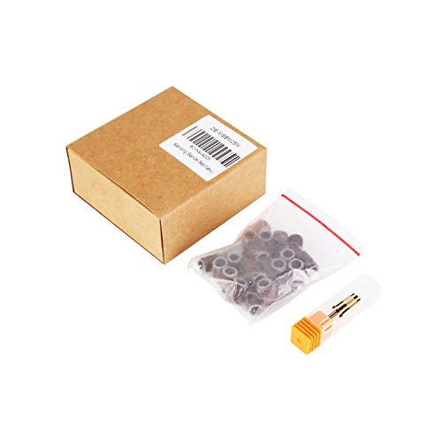 Schleifkappenträger inkl. 25x Premium Schleifhülsen Grob 150er Körnung Maniküre/Pediküre/Hornhaut Für Nagelfräser Nageldesign - 4