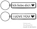 Produktbild Hochwertiger Schlüsselanhänger Metall Anhänger Geschenk Varianten: "Ich liebe dich " / I LOVE YOU  Herz Geburtstag Valentinstag Muttertag Vatertag Jahrestag Ostern silber grau (Ich liebe dich )