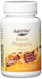 Propolis Extrakt 4:1 von AdriVital I 60 Stück Propolis Kapseln mit Vitamin C I Bienen-Kittharz Nahrungsergänzungsmittel Bienenharz Bienen Propolis I glutenfrei laktosefrei fructosefrei