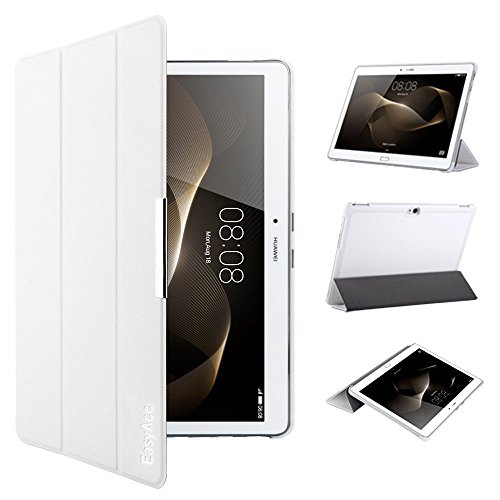 EasyAcc Huawei MediaPad M2 10.0 Hülle Case Tasche PU Leder zubehör hüllen für Huawei MediaPad M2 WiFi 25,4 cm (10 Zoll)/ Huawei MediaPad M2 Standard 25,4 cm (10 Zoll)/ Huawei MediaPad M2 LTE 25,4 cm (10 Zoll) Smart Cover mit Auto Sleep Wake up / Standfunktion (Weiß, Kunstleder, Ultra dünn) - 7