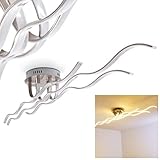 moderne leuchten wohnzimmer DESIGNER-LEUCHTE: Diese Deckenlampe ist ein echter Blickfang in jedem modern eingerichteten Wohnzimmer. Sie besteht aus drei wellenförmigen Lichtleisten, die gegenläufig nebeneinander angeordnet sind.