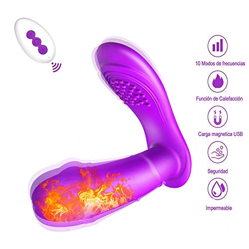 DOY Masajeador Control Remoto Inalámbrico 15m Para Mujer, con Función de Calefacción y 10 Modos, Masajeador de Dos Motores para Relajar el Cuerpo