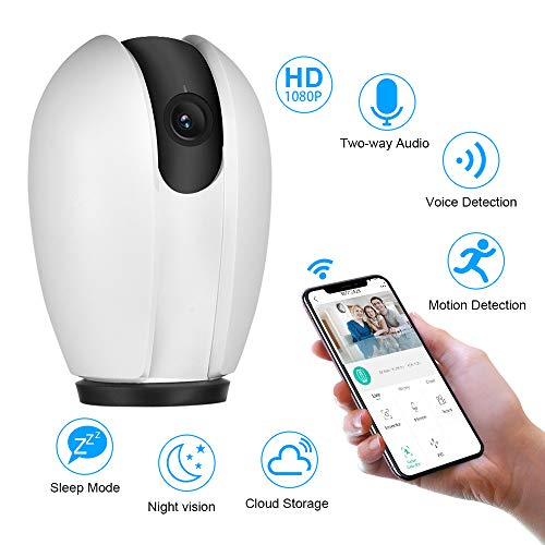 Preisvergleich Produktbild Drahtlose Überwachungskamera für Zuhause, Überwachungskamera, Smart WiFi 1080P HD Mini Indoor-IP-Dome-Kamera, Überwachungssystem, Cloud-Service verfügbar