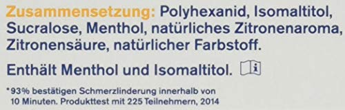 tetesept Anginosan Halstabletten Zitrone - zuckerfrei – Antibakterielle Halsschmerztabletten gegen akute Reizungen in Hals & Rachen – 5 x 20 Stück
