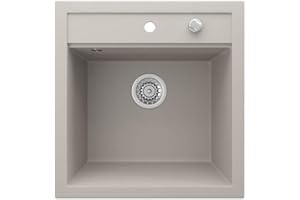 Bergström Spülbecken ''Tesa'', Spüle aus Granit, Beige, 50 x 49 cm