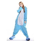 Free Fisher Damen/ Herren Schlafanzug Pyjama, Tier Kostüm, Elefant Blau, Gr. S (Körpergröße 146-159 CM) -