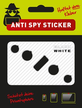 CaMblock - Webcam Cover, OHNE Klebstoff, 5er Set Typ "schwarz", Webcam Abdeckung, Webcam Sticker