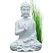 Produktbild INtrenDU Buddha Figur Statue weiß 54cm Dekoration Wohnung