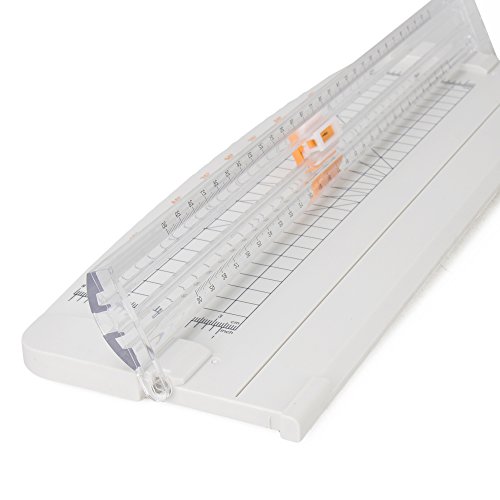 A4 Rollenschneider Papier & Foto & Etikett Schneidegerät Schneidemaschine Papierschneider,Schneidet bis zu 10 Blattes (70g/sm), Ersatz Klingen (Weiß) - 4