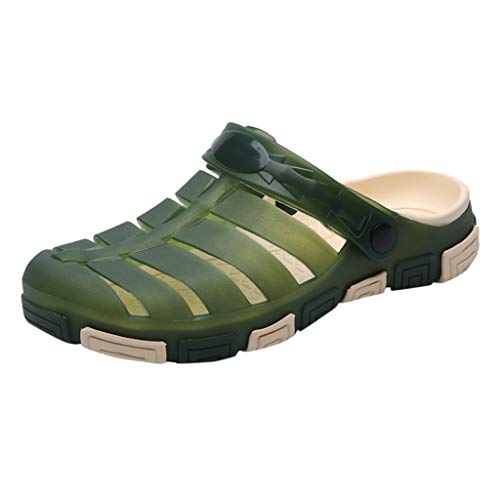 Preisvergleich Produktbild TWISFER Herren Schuhe Sommer Sandalen Männer Einfarbige Sandalen Leichte Atmungsaktive Strandschuhe rutschfeste Lochschuhe rutschfest