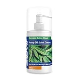 Hemp Cream for Pain Relief, 300ml. Joint & Muscle Massage Gel with Active Hemp for Aches & Pains