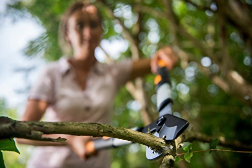 Fiskars SmartFit Bypass-Teleskop-Astschere für frisches Holz, Antihaftbeschichtet, Gehärteter Präzisionsstahl, Grifflänge 66 bis 90 cm, Schwarz/Orange, L86, 1013564 - 4
