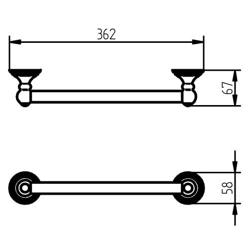HACEKA allure Gästehandtuchhalter, 30 cm, verchromt, 1126174 - 3