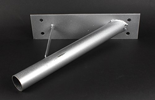 1-fach Masthalter schräg 45° Stahl Eisen verzinkt 28 mm Flaggen Wandhalterung