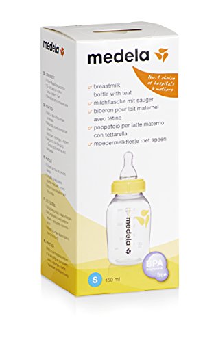 Medela Flasche für Muttermilch 150ml mit Sauger S (langsamer Fluss) - 2