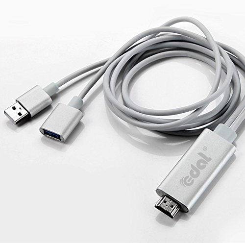 Lightning to HDMI Adapter Kabel, Kasit Lightning Digital AV auf HDMI 1080P Kabel für für iPhone 7 7 plus 6s 6s plus 6 6 plus 5 5c 5s SE, iPad Luft / Mini / Pro, Samaung (Plug & Play) – Weißer - 8