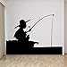 Produktbild Wandtattoo Wohnzimmer Mann Angeln Muster Design Für Wohnzimmer Hintergrund Pvc Home Decor Art Wallpaper 58X82Cm