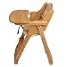 Safetots Multi-Height Folding Wooden High Chair, Natural Wood