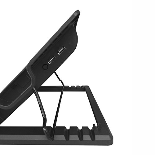 Ewent Laptop Kühler 17 Zoll In der Höhe verstellbar Notebook Ständer mit USB Port und 1 LED leise 145 mm Lüfter für Macbook, Laptop, Notebook - 4