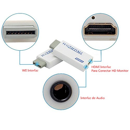 HDMI Konverter Adapter, ELEGIANT Wii auf HDMI Full HD 1080p Video-Konverter, 3,5 mm Audiobuchse - 2
