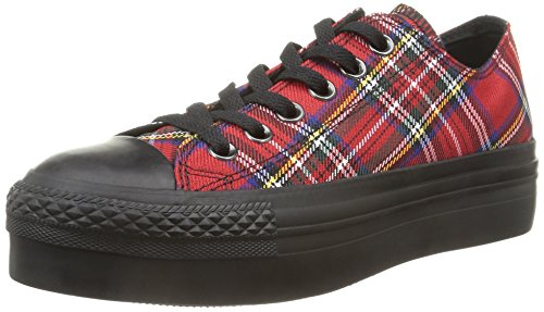 red tartan converse
