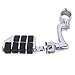 Produktbild TOOGOO Motorrad Chrom Verstellbar DUALLY Highway p-Clamps gro FOOTPEG Fussstuetze Fuer Harley Davidson Sportster 883 1200 Street Bob Softail CVO Ausgestattet 1-1/5,1 cm Front Motor Guard