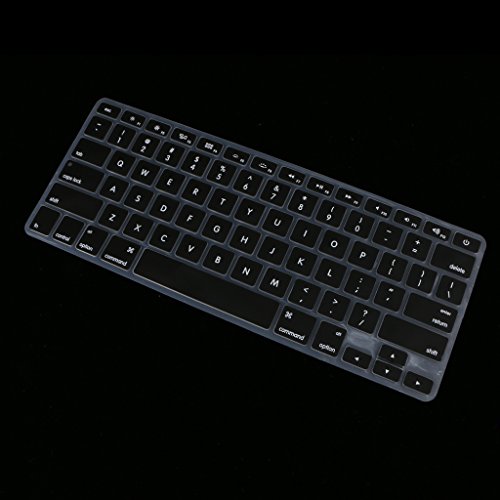 Gazechimp Tastatur Abdeckung Wasserdicht Silikon Keyboardschutz Hülle Haut für Macbook Air Retina13/15/17 Zoll – Schwarz - 6