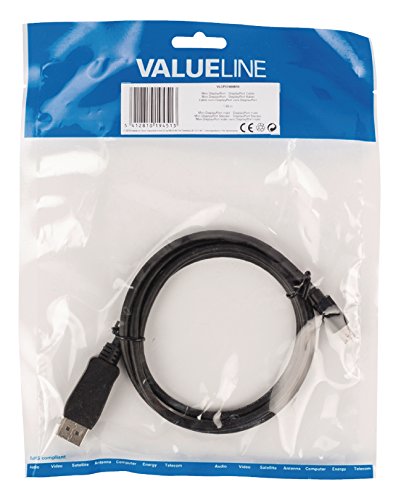 Valueline VLCP37400B10 Mini DisplayPort (Mini DisplayPort Stecker auf DisplayPort Stecker, 1m) schwarz - 4