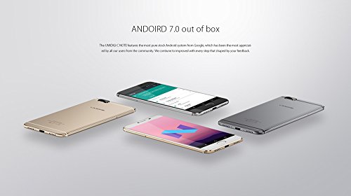 UMIDIGI C NOTE - Android 7.0 5.5 Zoll 4G Smartphone 1.5GHz Quad Core 3GB RAM 32GB Ultra-Slim 8.4mm Metall Unibody 3800mAh Batterie - Grau
