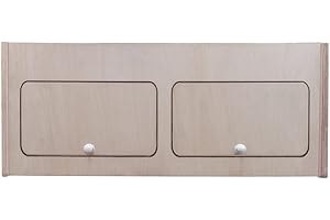 MONSTER SHOP Armario Almacenaje Madera Autocaravana sin Acabado 80x30x30cm Gabinete Almacenamiento Kit Mueble Camper 2 Puertas con Divisor Central Bisagras Cierre Suave Manijas con Botón+Kit Fijación GRATIS