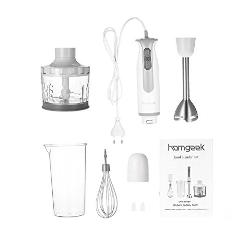 Homgeek 300W Stabmixer mit 3-in-1 Zubehör Set - 7