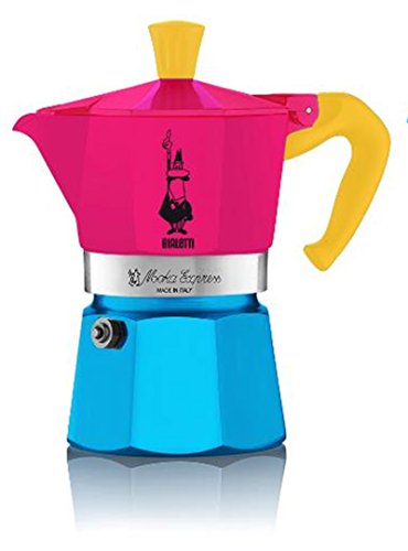 Bialetti 5822 Espressokocher Moka Expo 3 Tassen, Aluminium, Limited Edition, gelb Bialetti 5822 Espressokocher Moka Expo 3 Tassen, Aluminium, Limited Edition, gelb Bilder