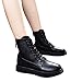 Produktbild TianWlio Stiefel Frauen Herbst Winter Schuhe Stiefeletten Boots Lederstiefel Schnürstiefel mit Reißverschluss Wild Flat-with Single Shoes Schwarz 39