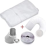 Componentes del aire acondicionado: tuberías, PP engrosados, alambre espiral reforzado, muy duradero.Girar a la izquierda, Φ15cm, estirar la longitud 1.5m.