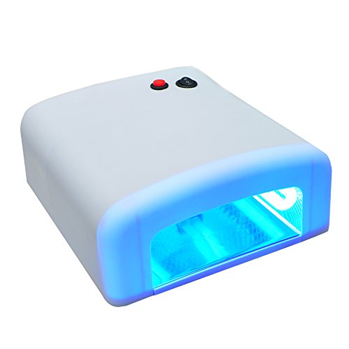 Carejoy Professional UV Lamp Nail Dryer Light 36W Gel Shellac Acrylic Varnish Polish Art Manicure Pedicure Curing Timer + 4 x 9W Bulbs - Ideal for Shellac