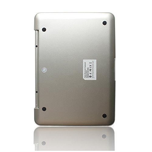 Tastatur-Schutzhülle mit Ständer, abnehmbare Kvago Bluetooth-Tastatur, aus Premium Polyurethan-Leder, für Samsung Galaxy Note 10.1 2014 Edition SM-P600/P601/P605 Silber silber iPad mini 4 - 7