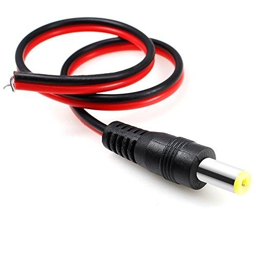 AFUNTA neue 10pack 10-Zoll (30 cm), 2,1 x 5,5 mm DC-Netz Zopf Weibliche + 2,1 x 5,5 mm DC-Netz Pigtail MALE - 9