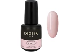Didier Lab - Premium Biab Nail Builder Gel Natural Rose - Builder Gel in a Bottle - Strengthens Natural Nails - UV LED Builder Gel for Nails - Hard Gel Nail Builder - Nail Gel Extension 15ml