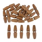 * Natürliche Weinlese-hölzerne Horn-Toggle-Knöpfe mit einzelnem Loch