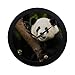 Produktbild EIJODNL Moderne einfache Panda-Baum-Wanduhr-Innen-Nicht-tickender Stiller Quarz-ruhige Bewegung-Wand-Clcok für Büro, Badezimmer, Wohnzimmer dekorativ 9,65 Zoll
