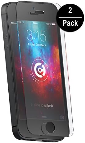 2 Pack cTRON21 iPhone SE 5S 5 5C Tempered Glass Screen Protector