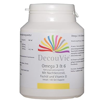 Omega-3-6 Kapseln I 100 Gel-Kapseln I Hochdosiert in Apothekenqualität I Omega-3 Und Omega-6 Fettsäuren I Fischöl…