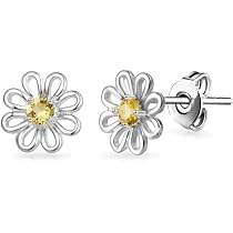 HAISWET 925 Sterling Silver Snowflake Clear Cubic Zirconia ...