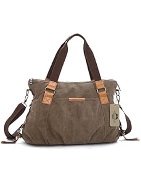 KISS GOLD Retro abwaschbare Damen Schultertasche Canvas Totes Hobo Bag
