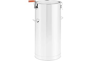 Wiesenfield Extracteur De Miel Centrifugeuse Manuel Tangentiel Inox WIHE-02201 (2 Cadres, Manivelle, Hygiénique, Inox / Plastique)