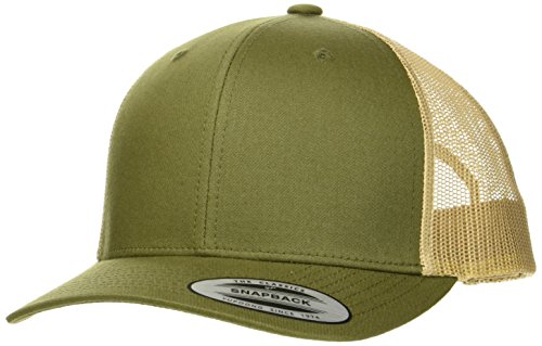 Flexfit Retro Trucker de 2 Tone Tapa, Unisex, Retro Trucker 2-Tone, mossgreen/Khaki, Talla única