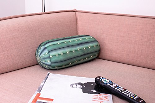 Kikkerland Kaktus Kissen, Polyester, Grün, Single - 7